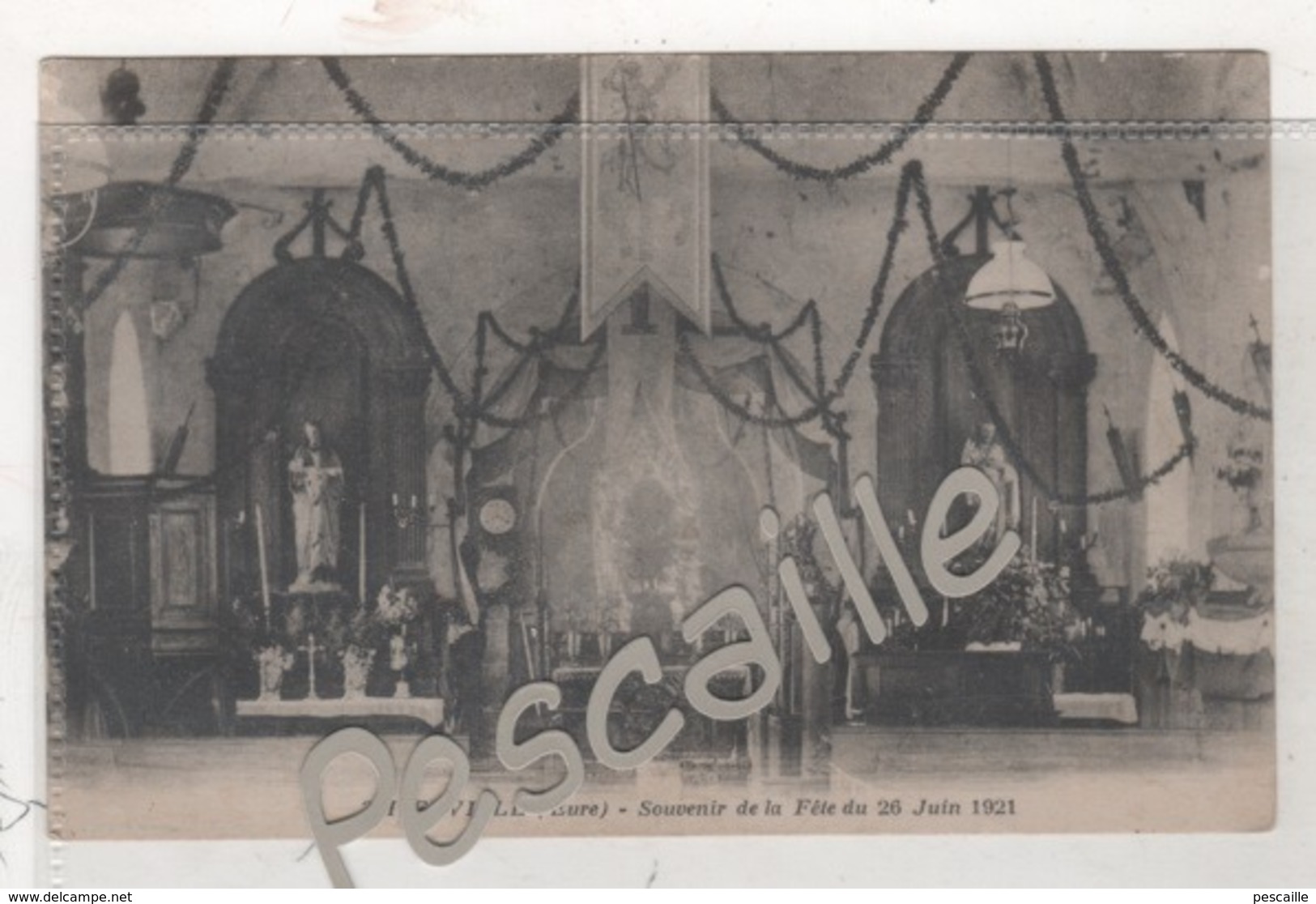 27 EURE - CP THIERVILLE - SOUVENIR DE LA FETE DU 26 JUIN 1921 - PAS DE NOM D'EDITEUR - Other & Unclassified