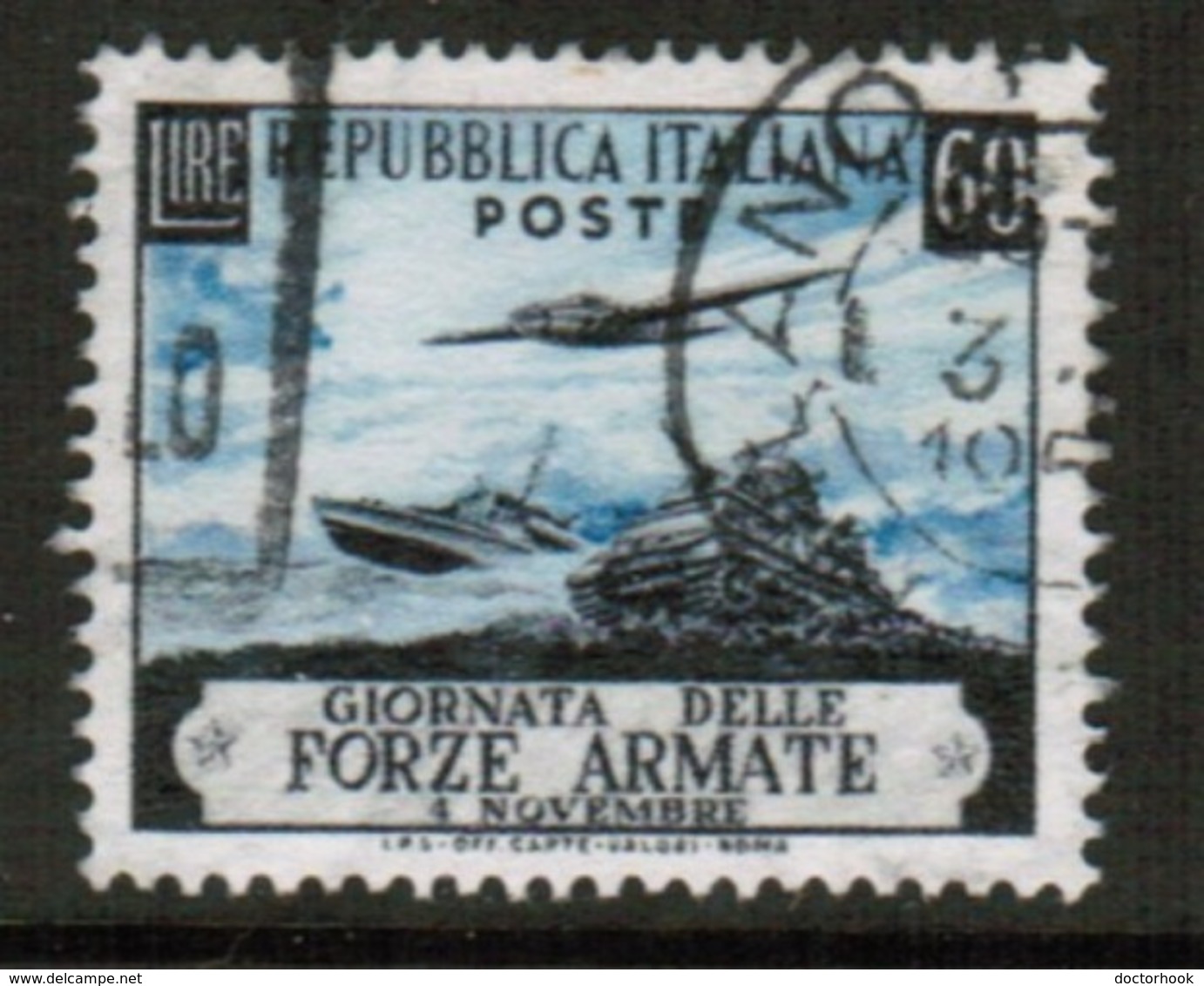 ITALY  Scott # 615 VF USED (Stamp Scan # 531) - 1946-60: Used