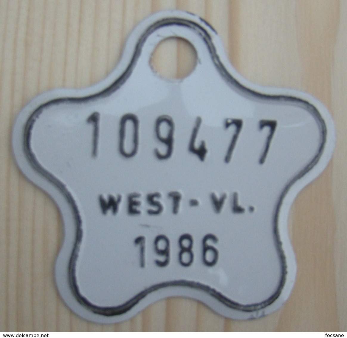 Plaque Vélo Enfant  West - Vl 1986 - Plaques D'immatriculation