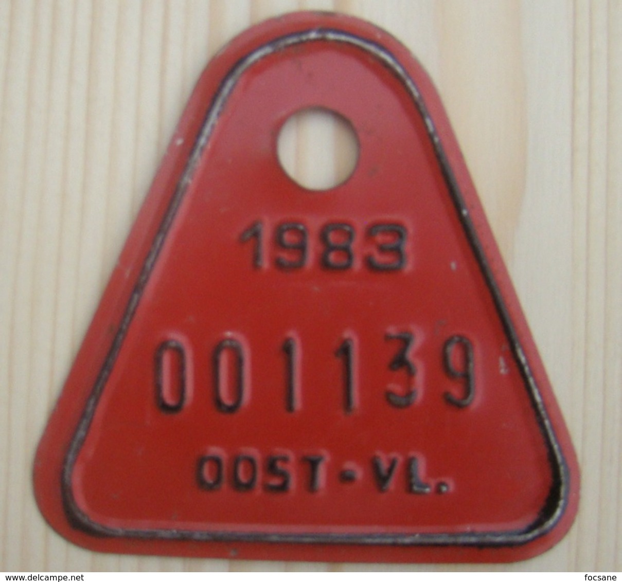 Plaque Vélo Invalide Oost - Vl 1983 - Targhe Di Immatricolazione