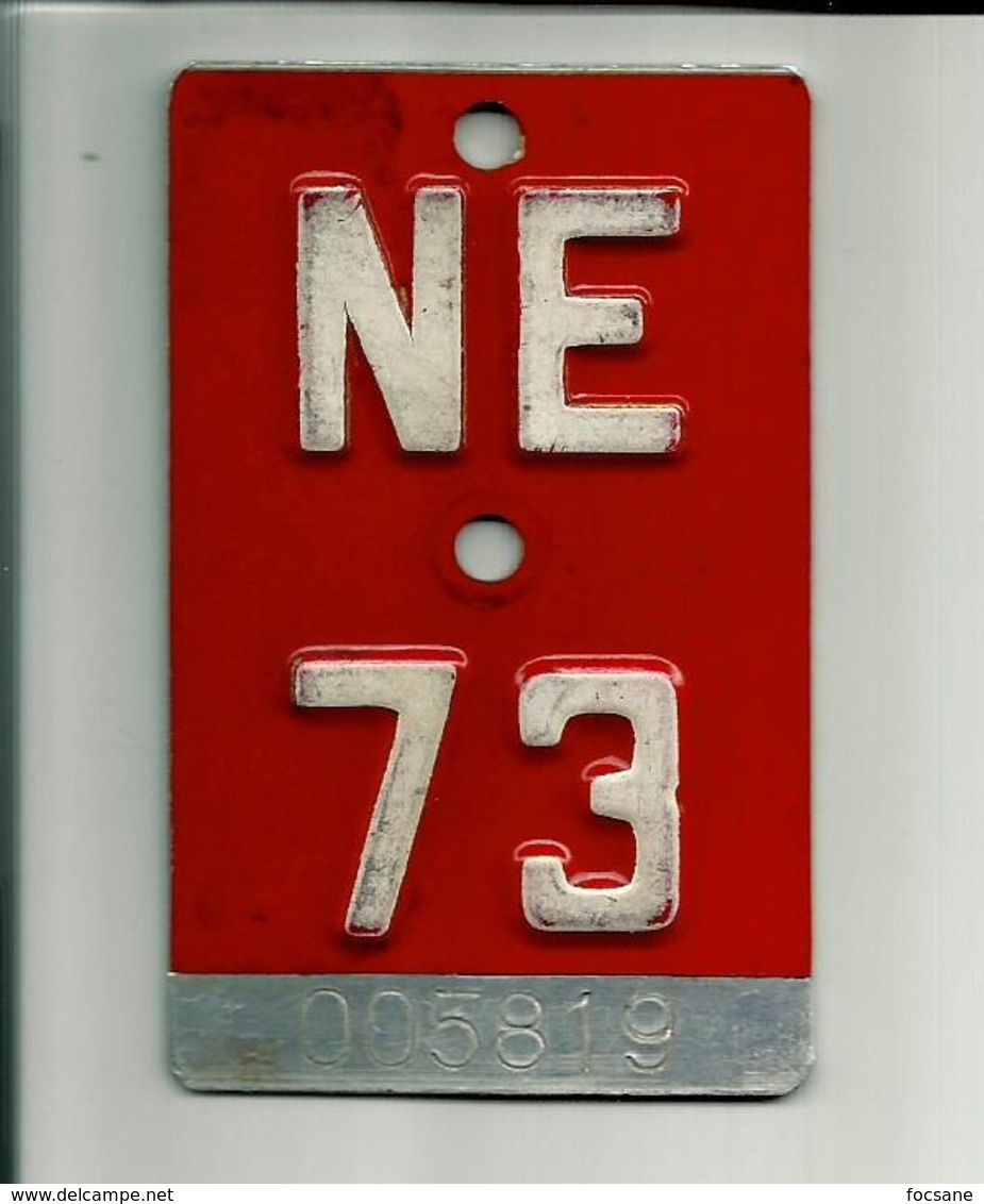 Plaque Vélomoteur Suisse Neuchatel 1973 - Number Plates