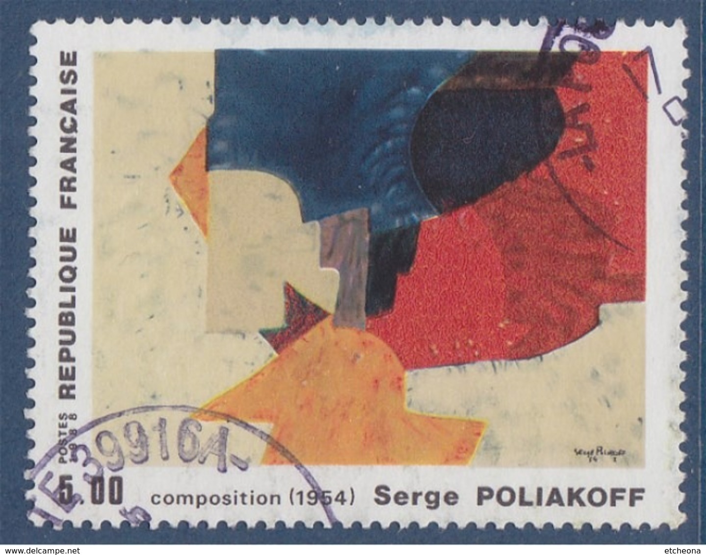 = Composition, De Serge Poliakoff N°2554 Oblitéré Série Artistique - Usados