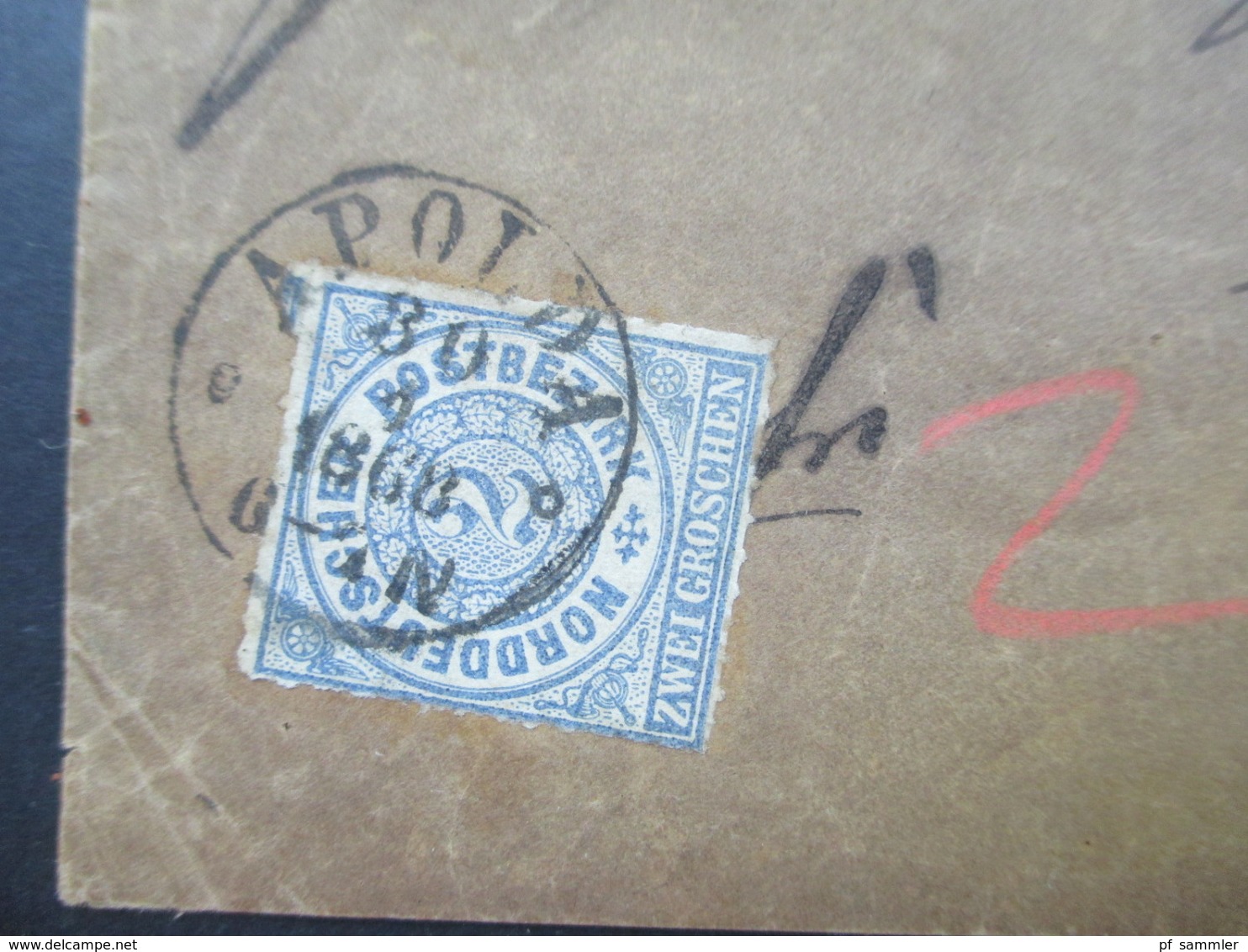 AD NDP Nr. 5 EF Frühe Verwendung Im Ersten Monat 30.1.1868 Stempel K1 Apolda Wertbrief - Lettres & Documents