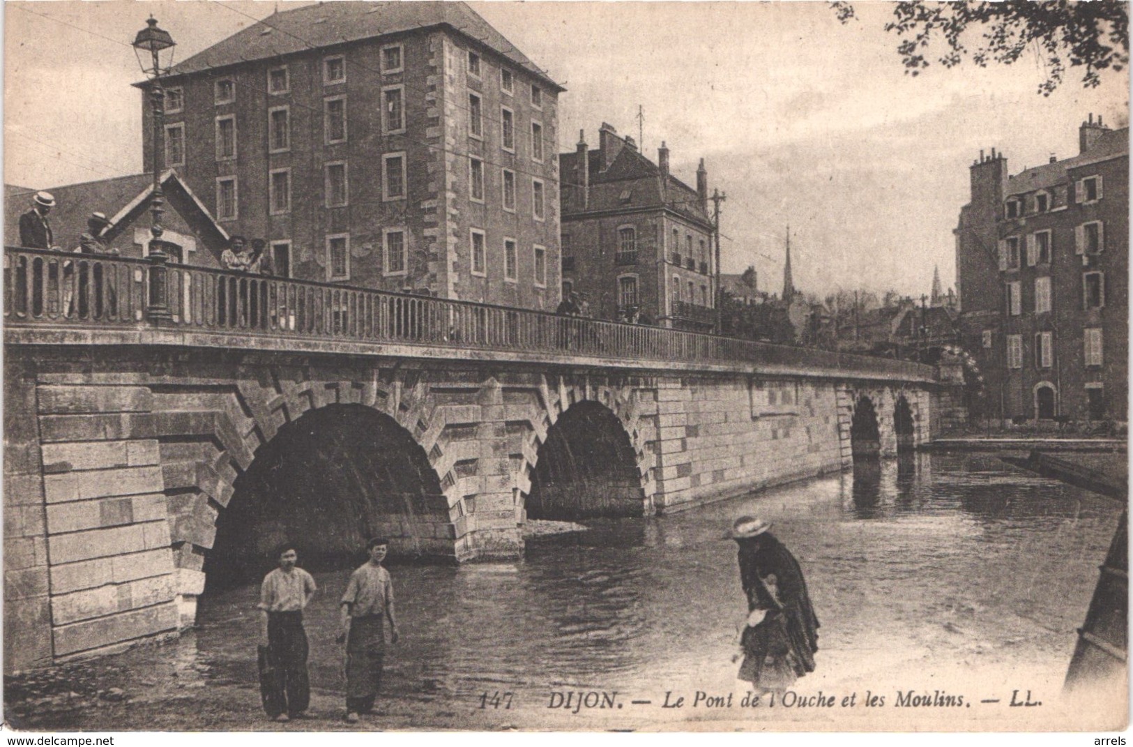 FR21 DIJON - LL 147 - Le Pont De L'ouche Et Les Moulins - Animée - Belle - Dijon