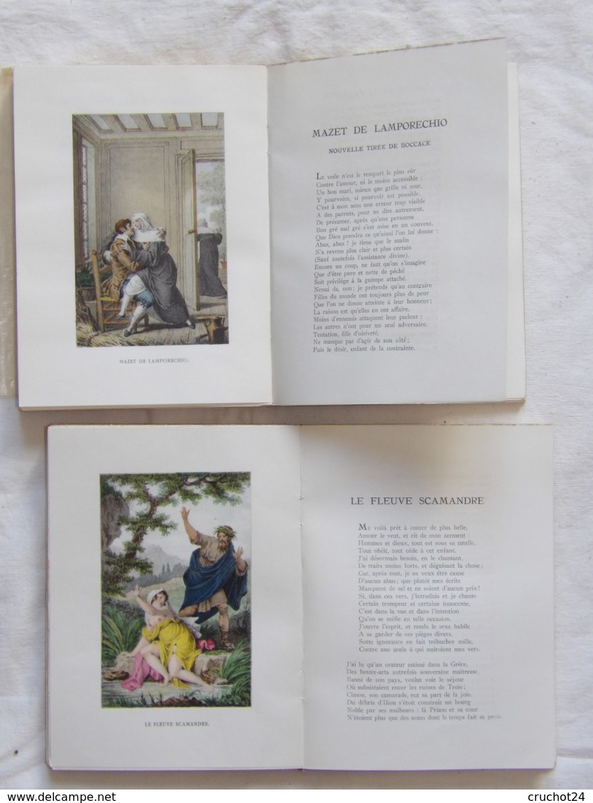 curiosa 2 volumes contes de La Fontaine illustrations couleurs Nicolas Monsiau , tirage limité 1621/2300 avec boitage