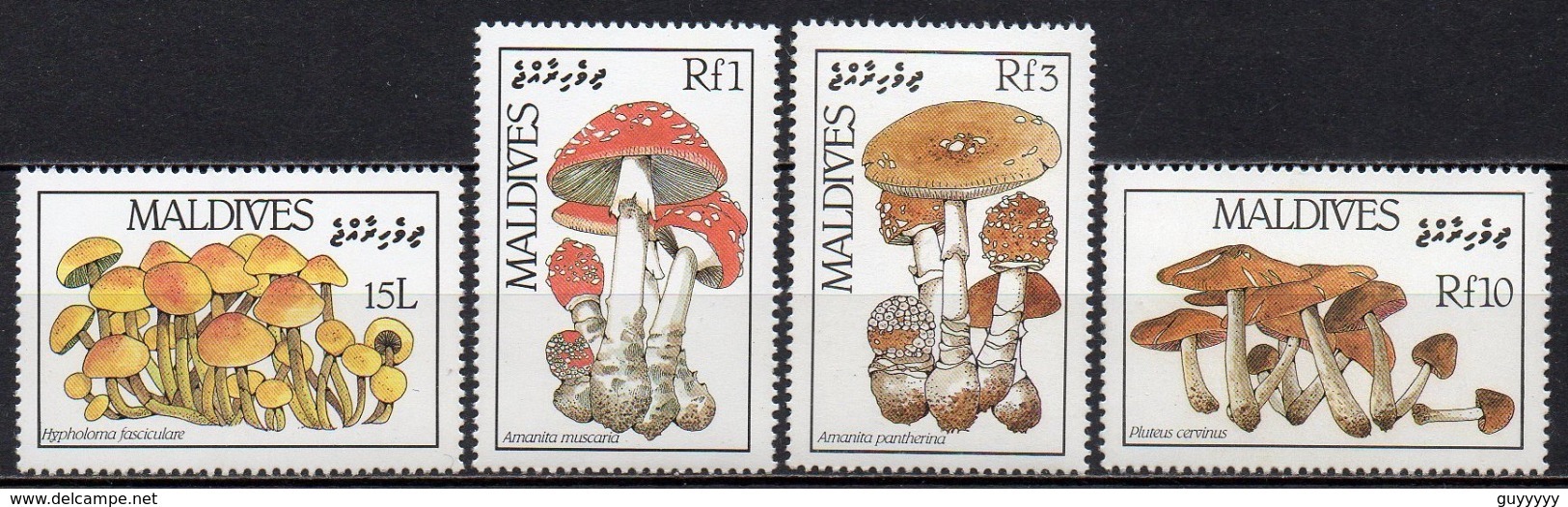 Maldives - 1986 - Yvert N° 1106 à 1109 **  - Flore, Champignons - Maldives (1965-...)