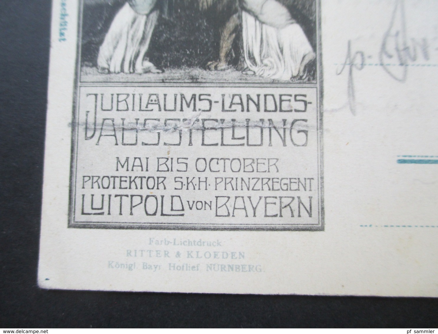 AD Bayern 1906 Privat Ganzsache Nürnberg 1906 Jubiläums Landesausstellung Stempel Nürnberg Ausstellung - Entiers Postaux
