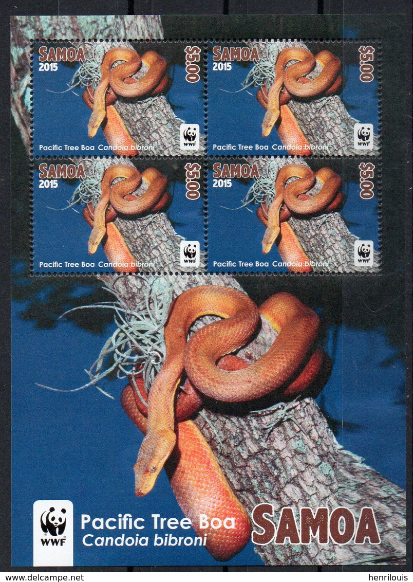 SAMOA   Timbres Neufs **  De 2015 (ref 6700 ) Animaux - Serpents- Voir 4 Scans - Samoa