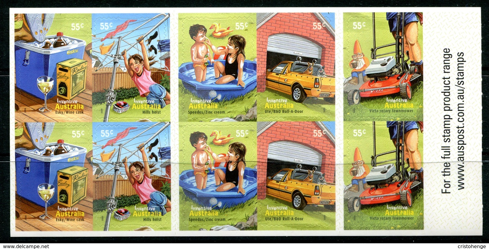 Australia 2009 Inventive Australia - Self-adhesive Booklet Pane MNH (SG 3143b) - Mint Stamps