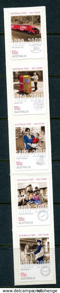 Australia 2009 Bicentenary Of Postal Services In Australia - Self-adhesive Set MNH (SG 3168-3177) - Nuovi