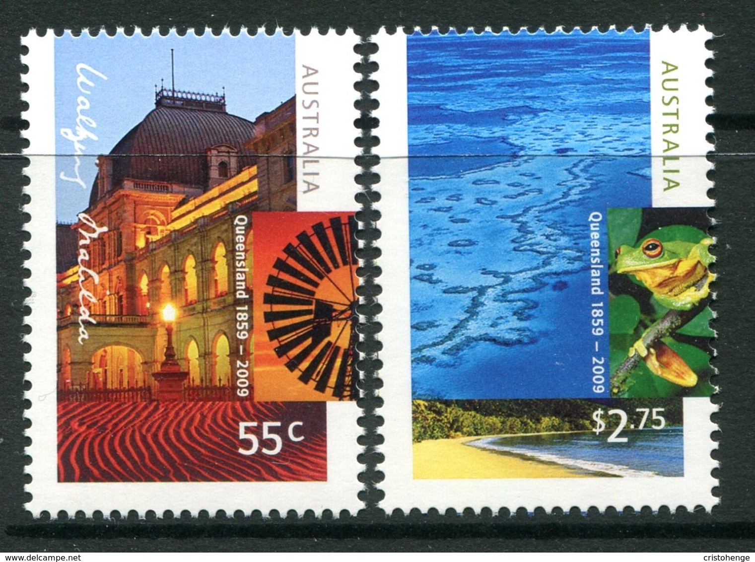 Australia 2009 150th Anniversary Of Queensland Set MNH (SG 3205-3206) - Ongebruikt