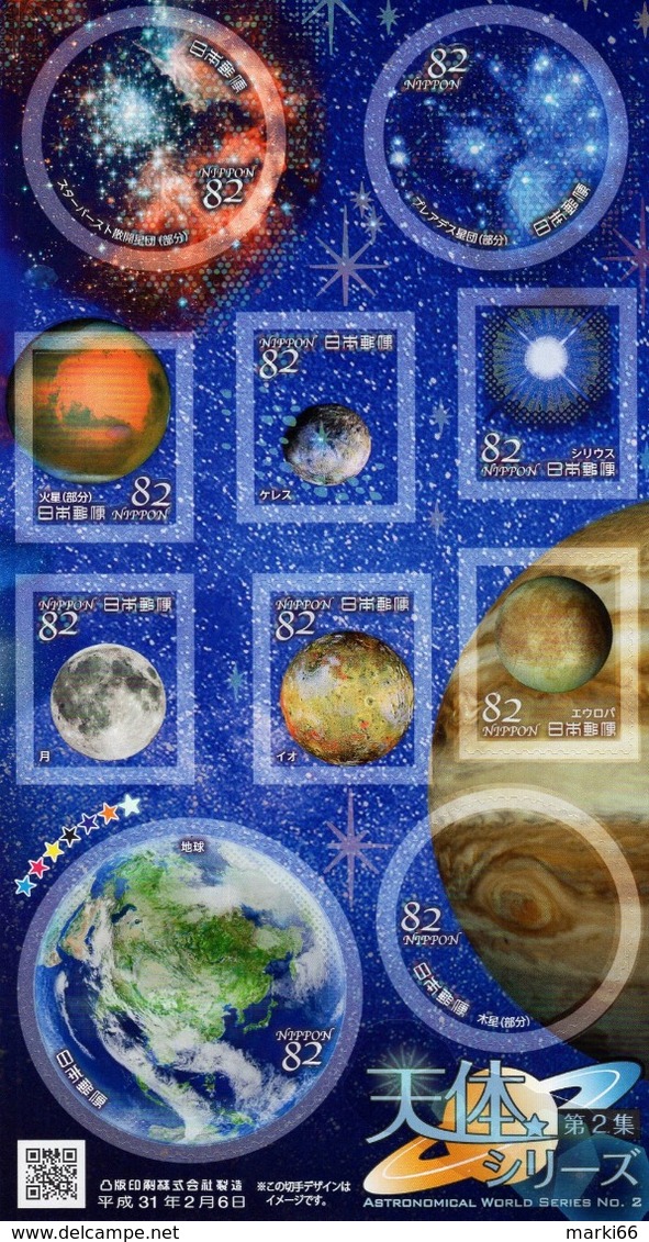 Japan - 2019 - Astronomical World, Part II - Mint Self-adhesive Souvenir Sheet With Holographic Print - Nuovi