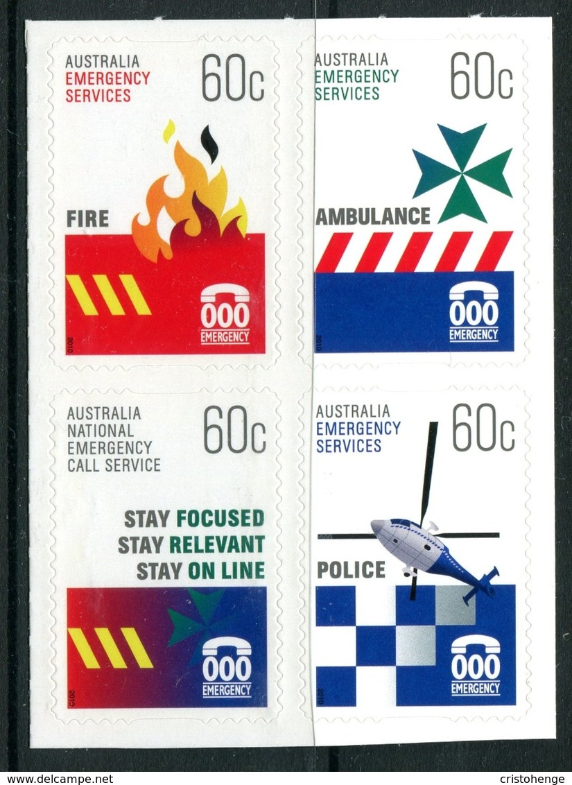 Australia 2010 Emergency Services - Self-adhesive Set MNH (SG 3445-3448) - Mint Stamps