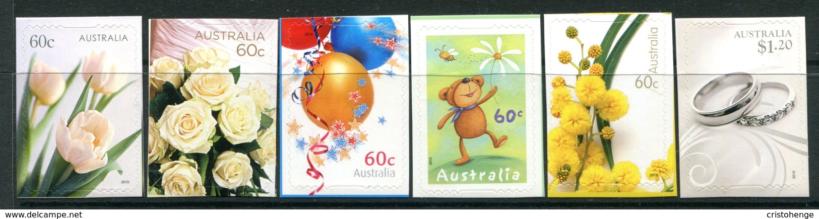 Australia 2010 Greetings Stamps - Self-adhesive Set MNH (SG 3459-3464) - Mint Stamps