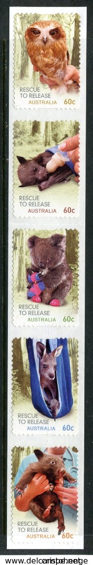 Australia 2010 Wildlife - Rescue To Release - Self-adhesive Set MNH (SG 3499-3503) - Mint Stamps