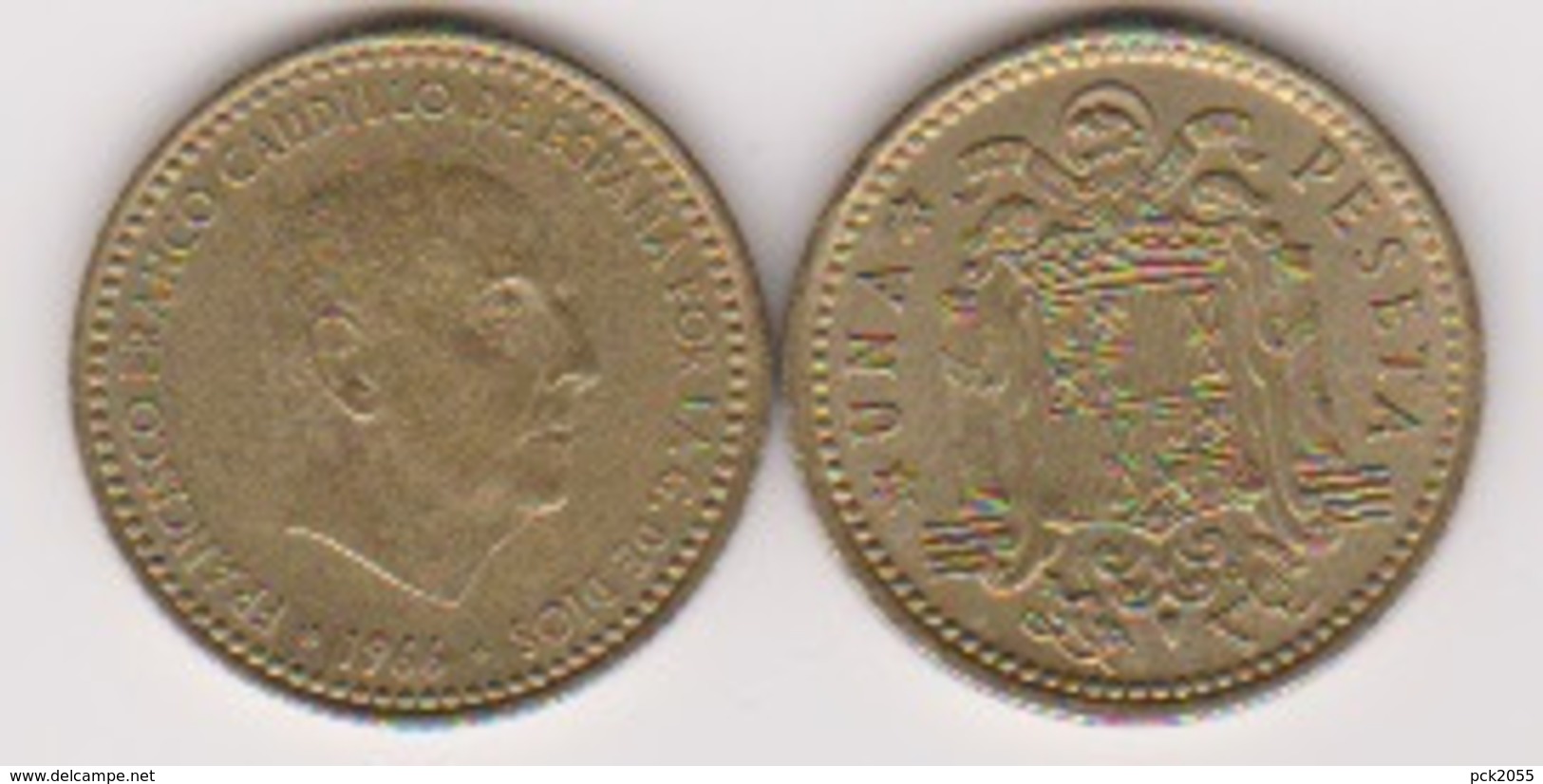 Spanien 1 Peseta Al-N-Bro 1975 Schön Nr.33,KM Nr.796 - 1 Peseta