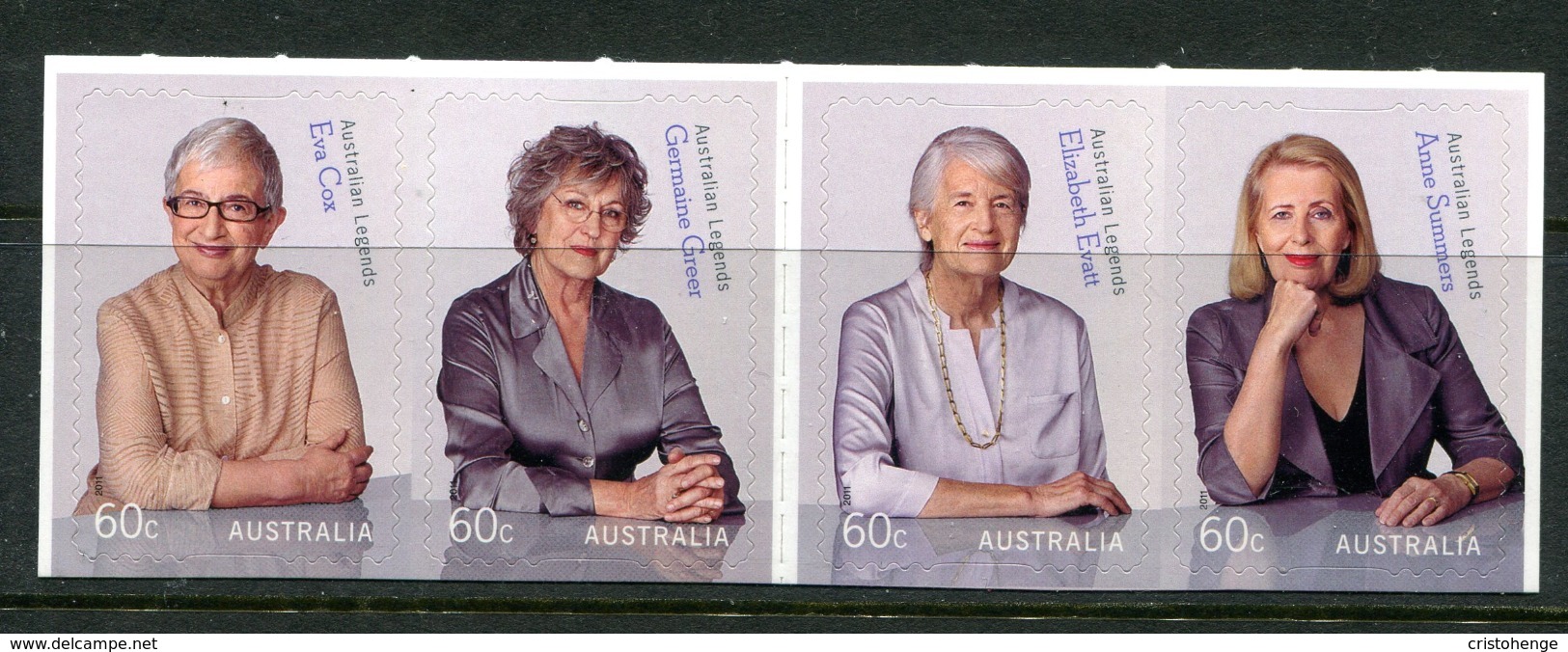 Australia 2011 Australian Legends - 15th Issue - Advancing Equality - Self-adhesive Set MNH (SG 3537-3540) - Mint Stamps