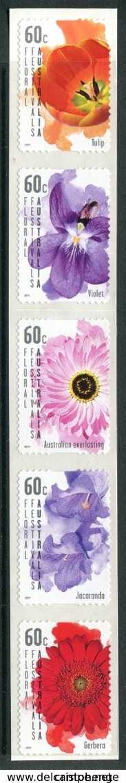 Australia 2011 Floral Festivals - Self-adhesive Set MNH (SG 3564-3568) - Mint Stamps