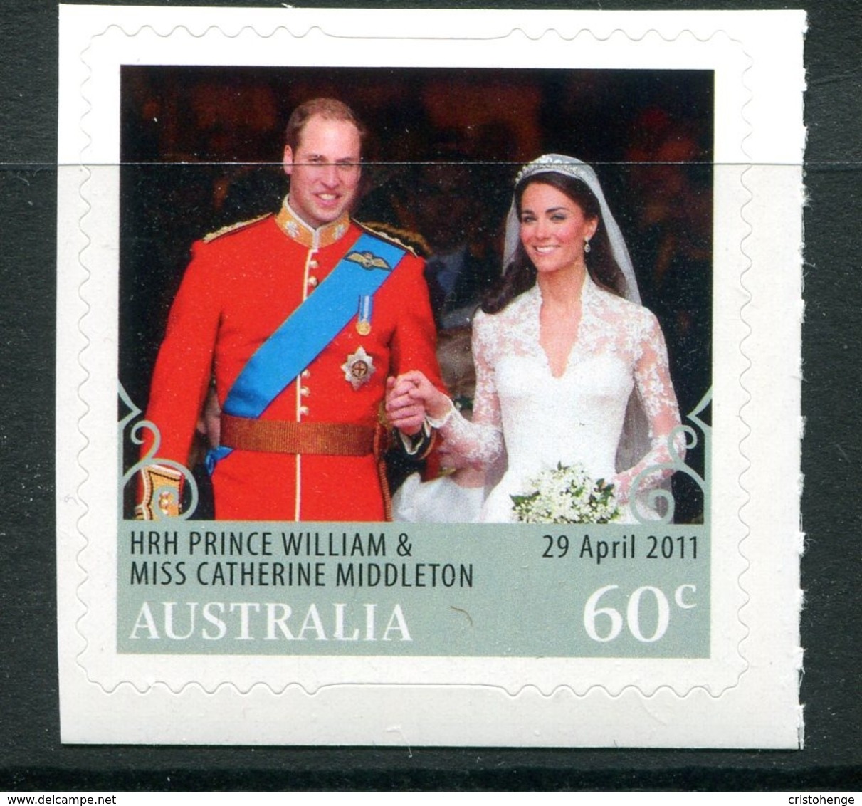Australia 2011 Royal Wedding - 2nd Issue - Self-adhesive MNH (SG 3593) - Mint Stamps