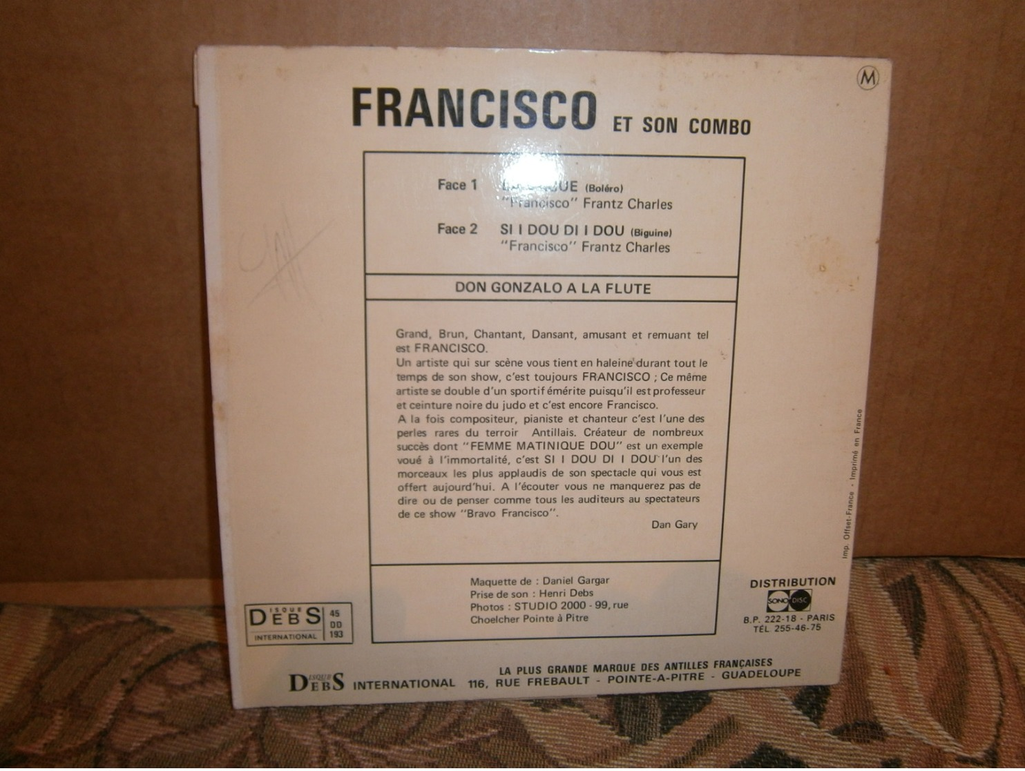 SP 7" 45t /  Francisco & Combo Antilles Biguine Creole Disque Deb's - World Music