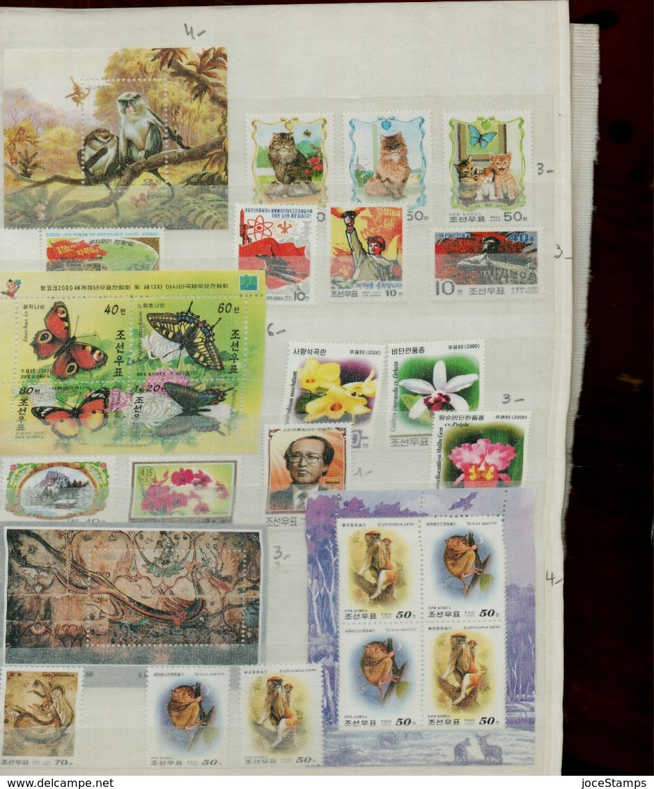 Corée Du Nord Année 2000 Complète Avec Blocs Spéciaux Neuf** MNH 450€ De Cote Catalogue - Corée Du Nord