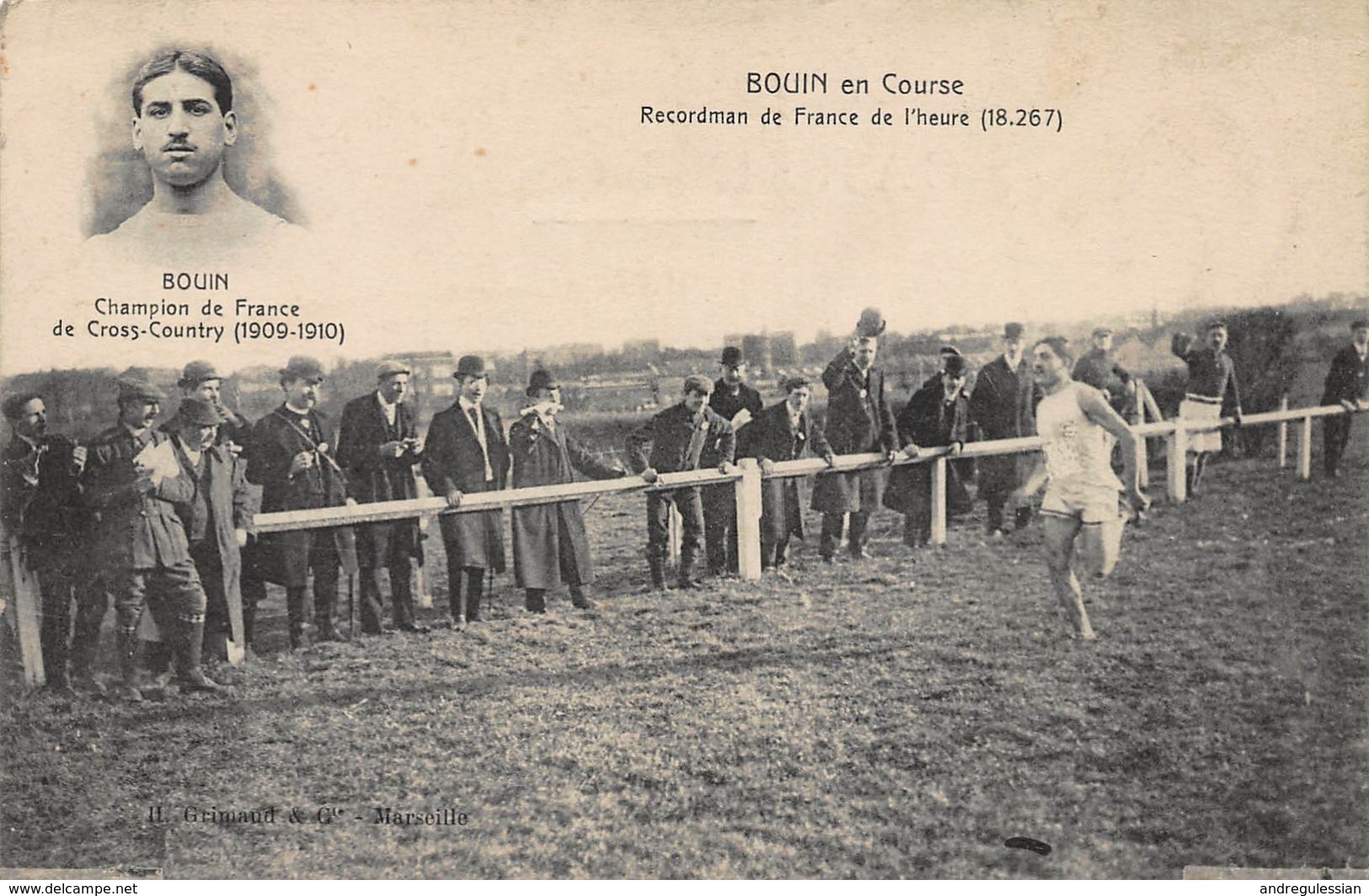 CPA BOUIN En Course - Recordman De France De L' Heure ( 18.267 ) - Leichtathletik