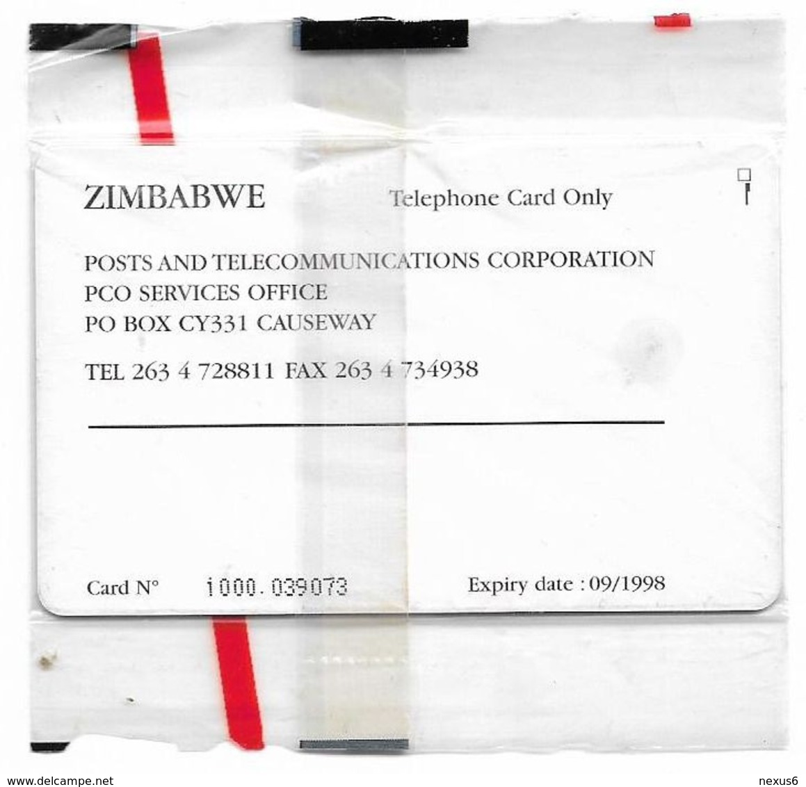 Zimbabwe - PTC - 6th All Africa Games (Blue), 30Z$, Exp. 09.1998, 30.000ex, NSB - Zimbabwe