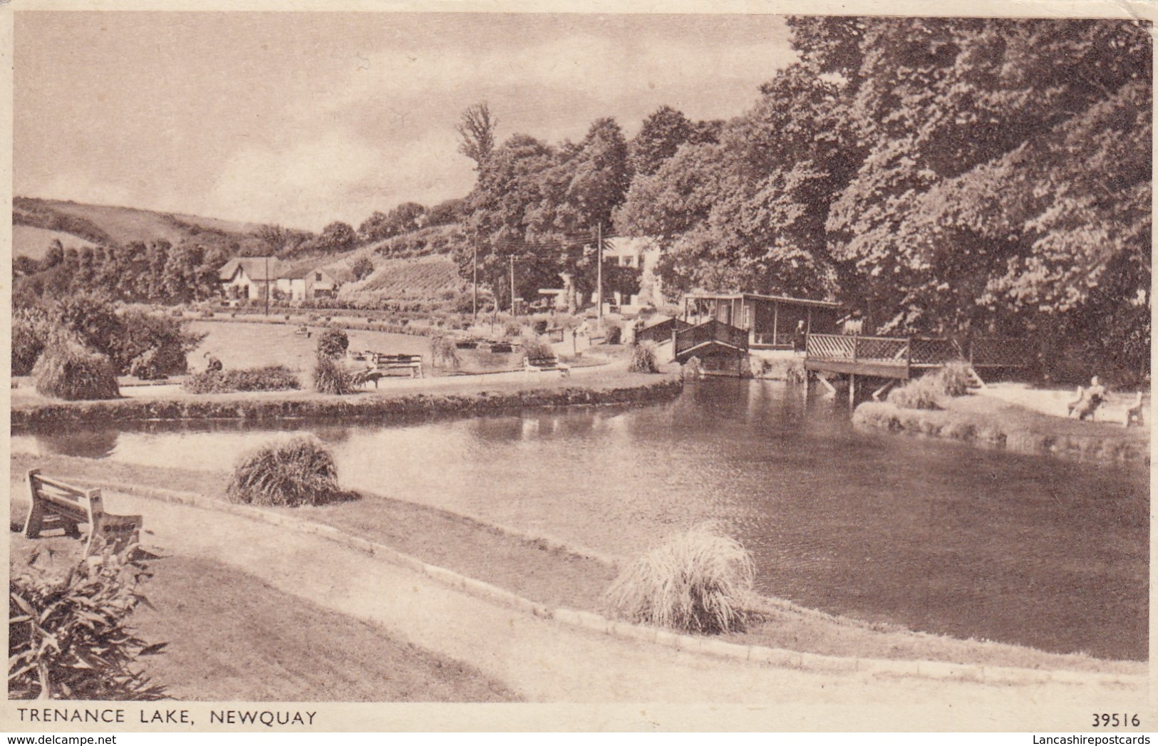 Postcard Trenance Lake Newquay Cornwall My Ref  B13638 - Newquay