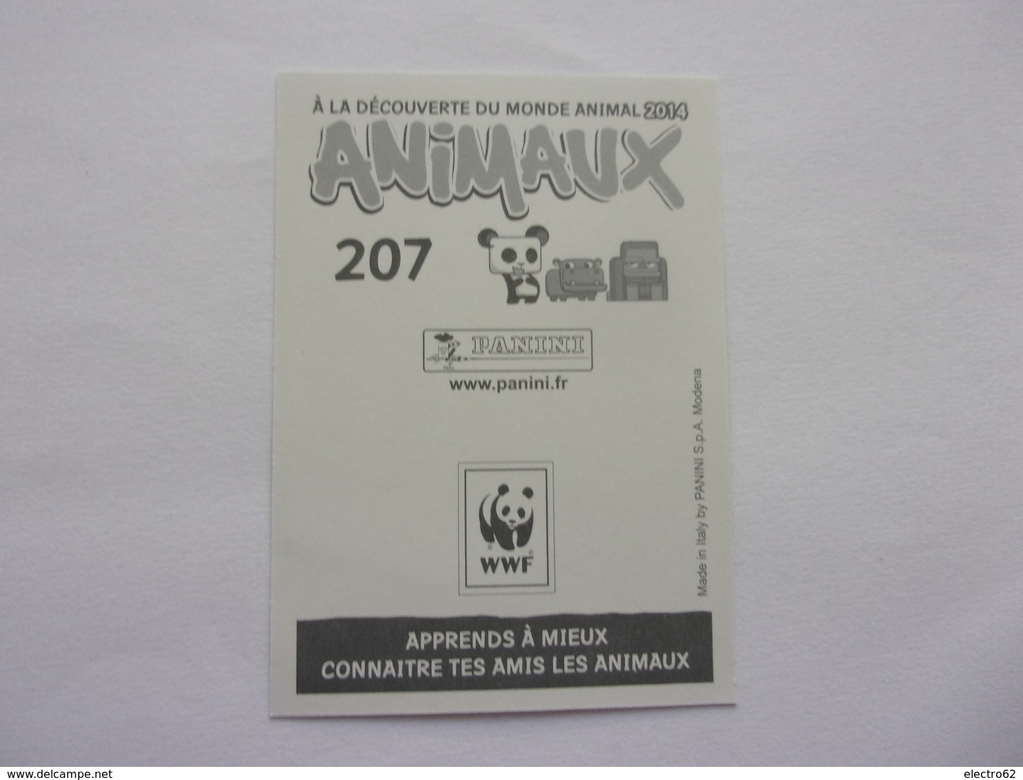 PANINI ANIMAL WORLD Animaux N°207 Chat Cat Katze Gato Emily - Edition Française