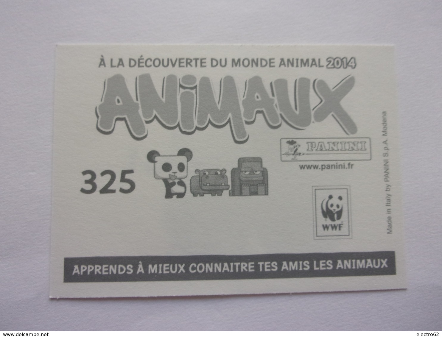 PANINI ANIMAL WORLD Animaux N°325 Chat Cat Katze Gato Chat Persan - Edition Française