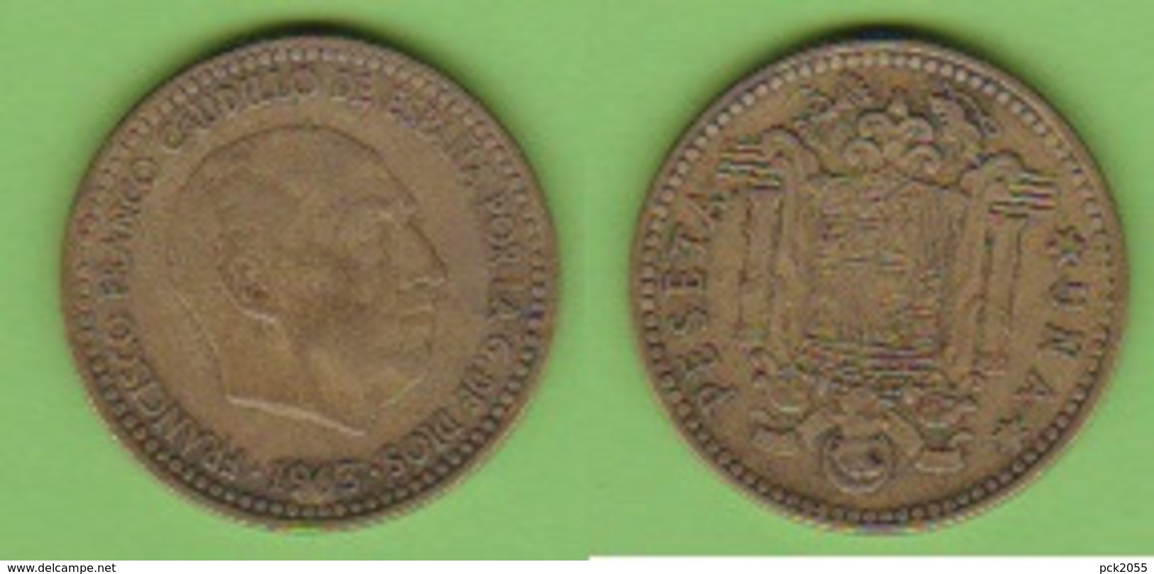 Spanien 1 Peseta Al-Bro 1963 Schön Nr.28,KM Nr.775 - 1 Peseta