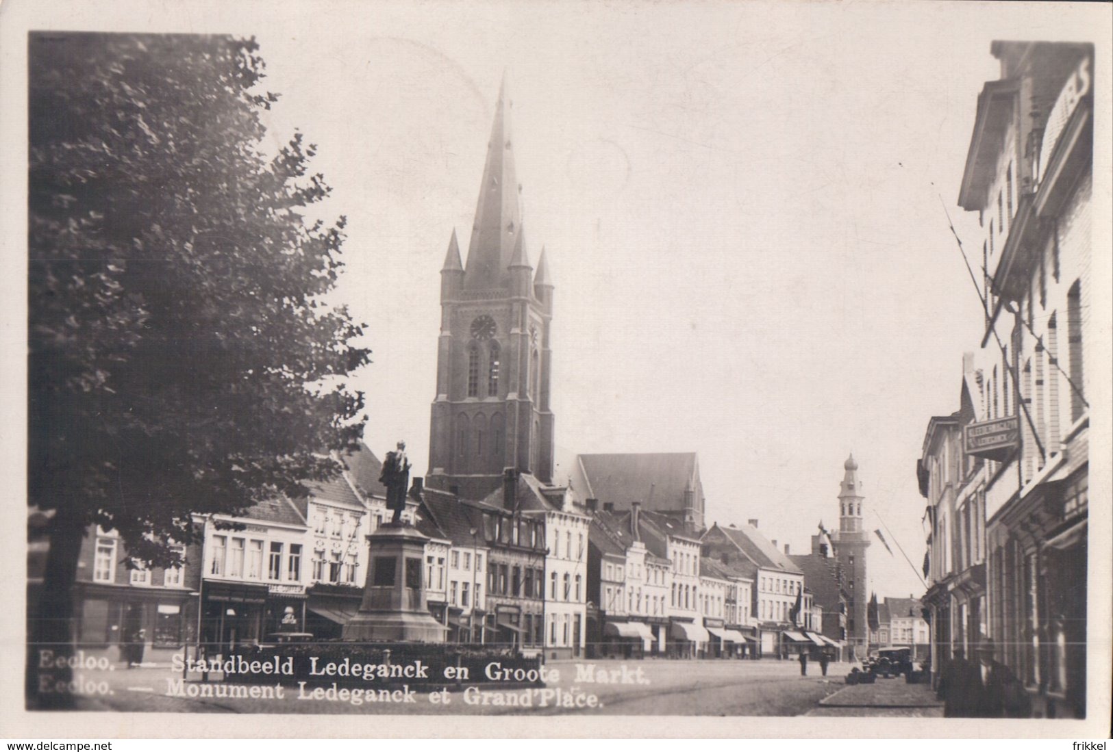 Eeklo Eecloo Standbeeld Ledeganck En Groote Markt - Eeklo