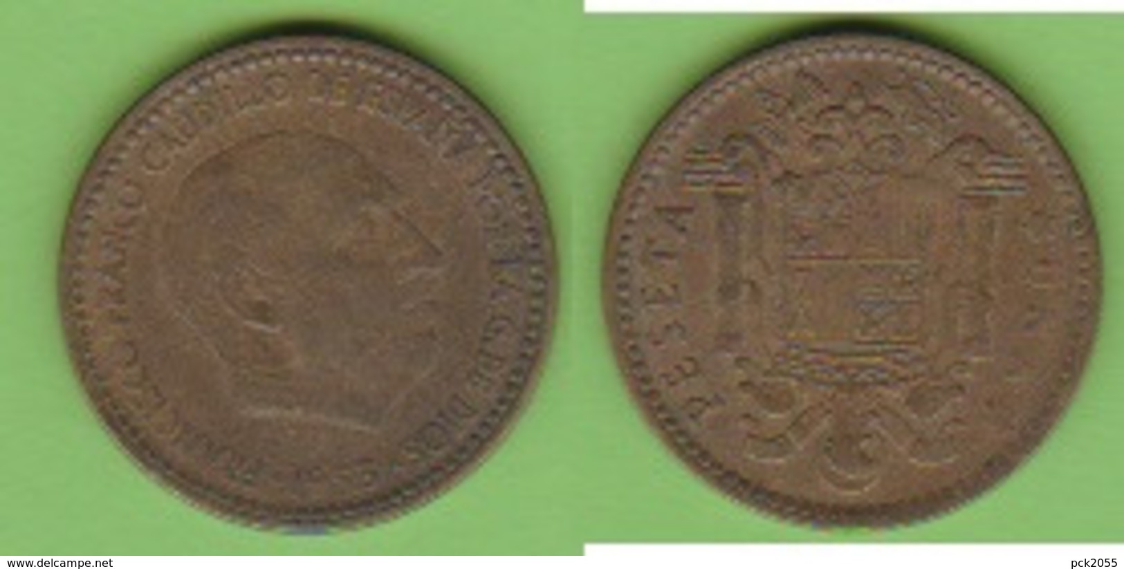 Spanien 1 Peseta Al-Bro 1953 Schön Nr.28,KM Nr.775 - 1 Peseta