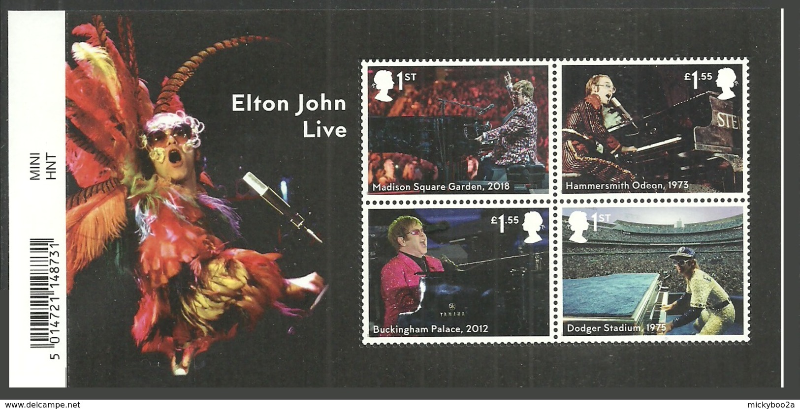 GB 2019 MUSIC GIANTS III ELTON JOHN POP ROCK MUSIC PRESS SHEET MNH - Unused Stamps