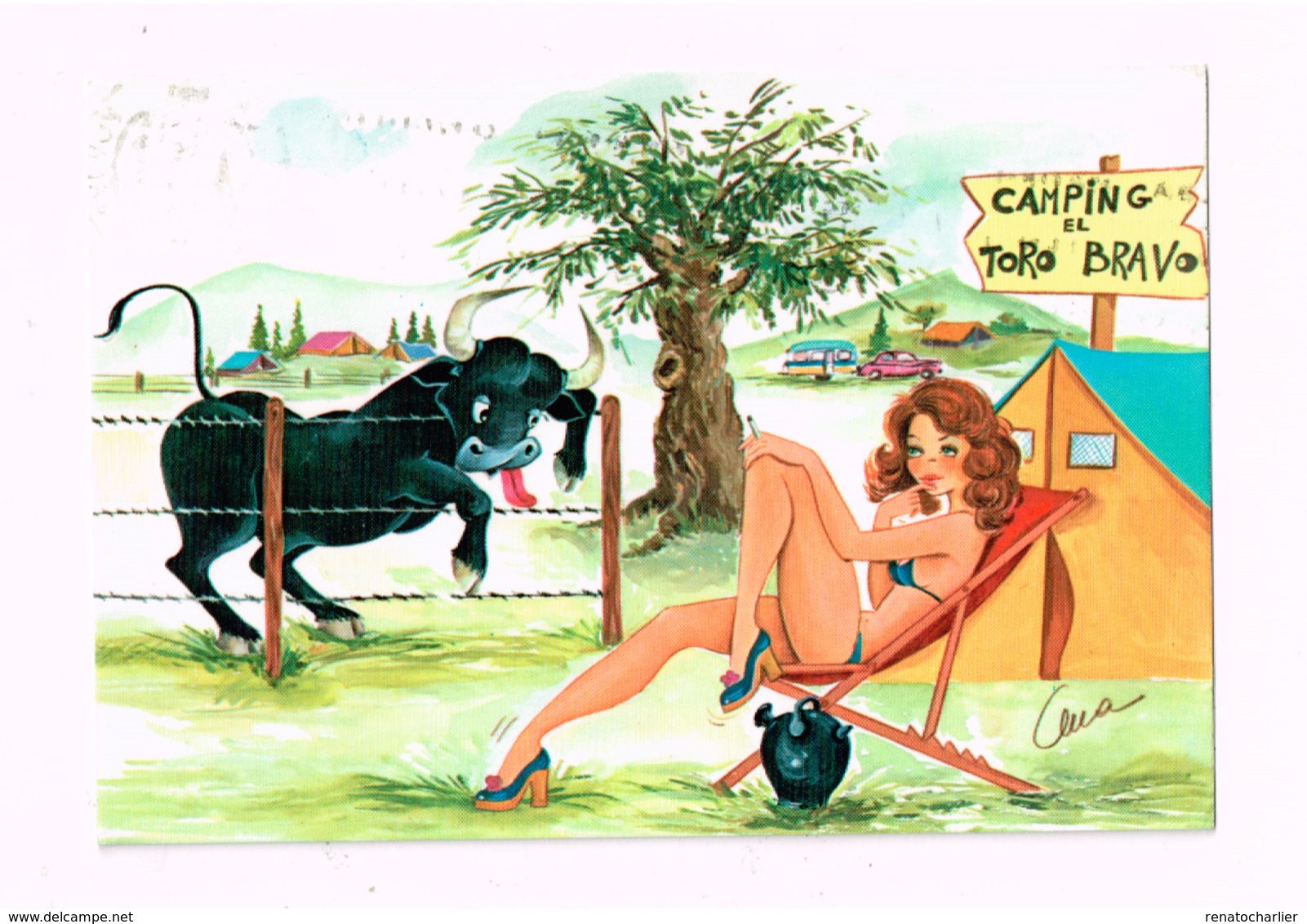 Vacances Au Camping.Expédié à Aarschot (Belgique) - Pin-Ups