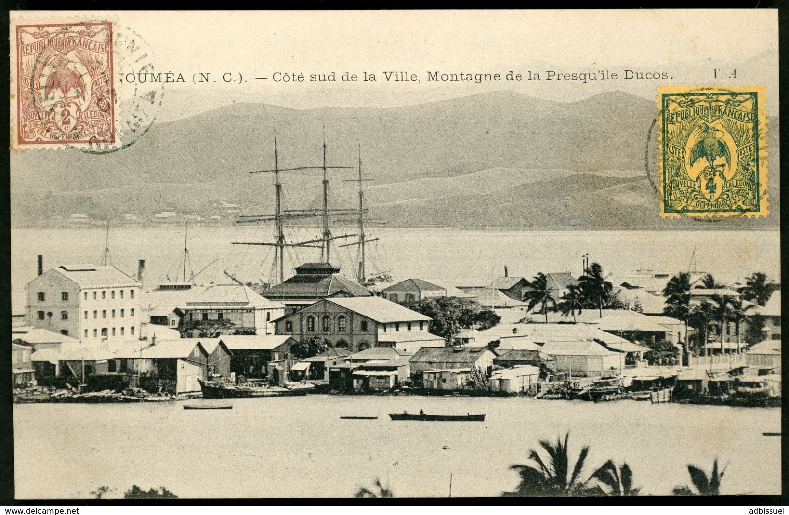 NOUMEA (N.C.). Côté Sud De La Ville, Montagne De La Presqu'île Ducos. 1907 - Nouvelle-Calédonie