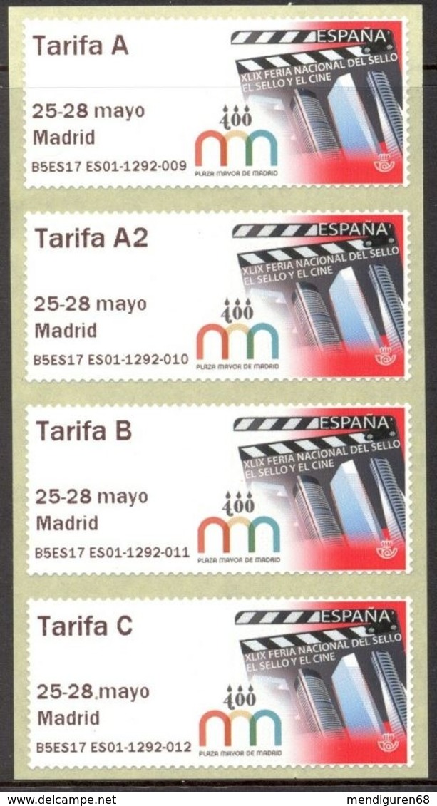 ESPAGNE SPANIEN SPAIN ESPAÑA 2018 49º STAMP NATIONAL SHOW  MADRID Mod. Claqueta SET4V  MNH ED AT184 - Servicios