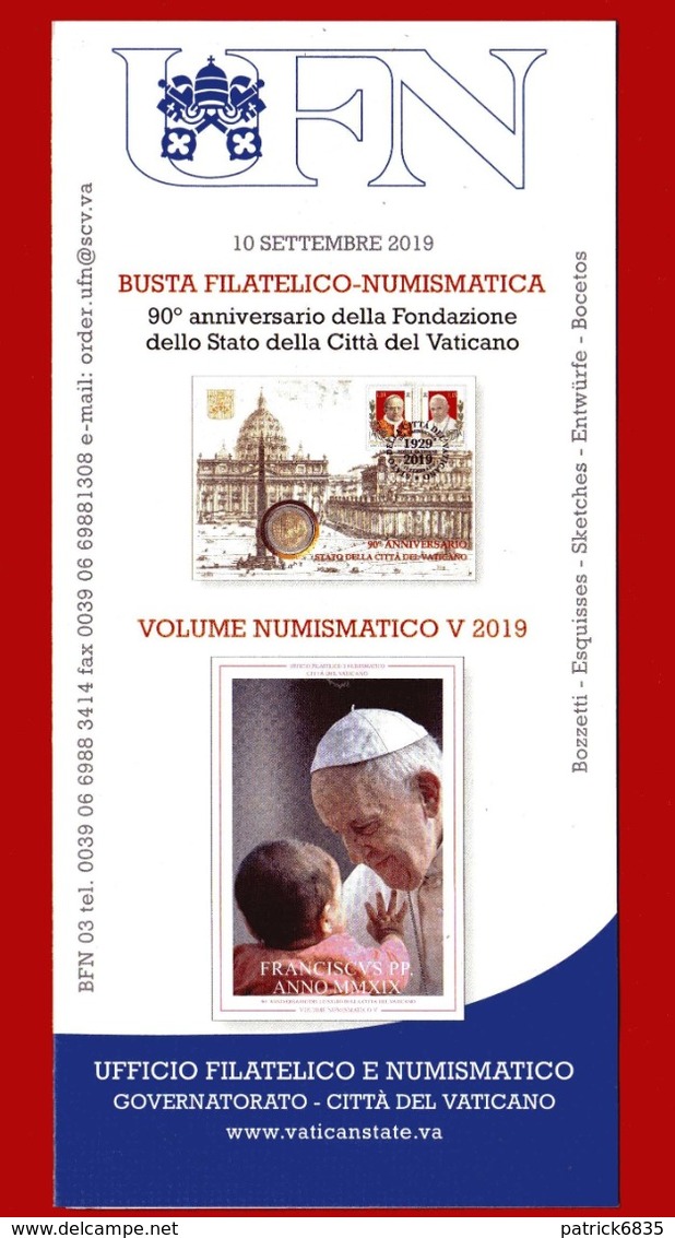 Vaticano - 2019 - Busta Filatelico-Numismatico - Volume Numismatico. 10 Settembre 2019 . - Briefe U. Dokumente