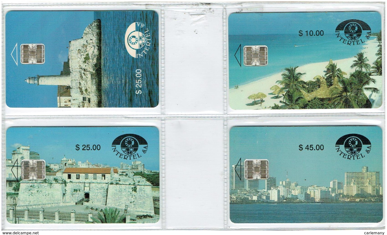 TELECARTE PHONECARDS TARJETAS TELEFONO 4 DIFF CUBA INTERTEL - Cuba