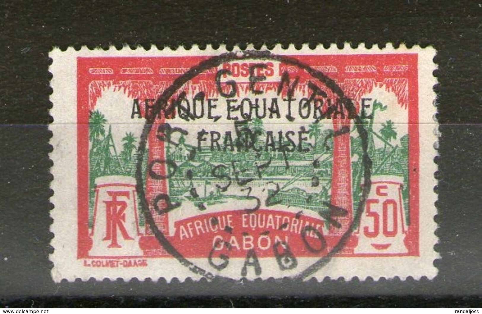 N° 103°_centre Vert Déplacé_"Port-Gentil"_5/09/22 - Used Stamps