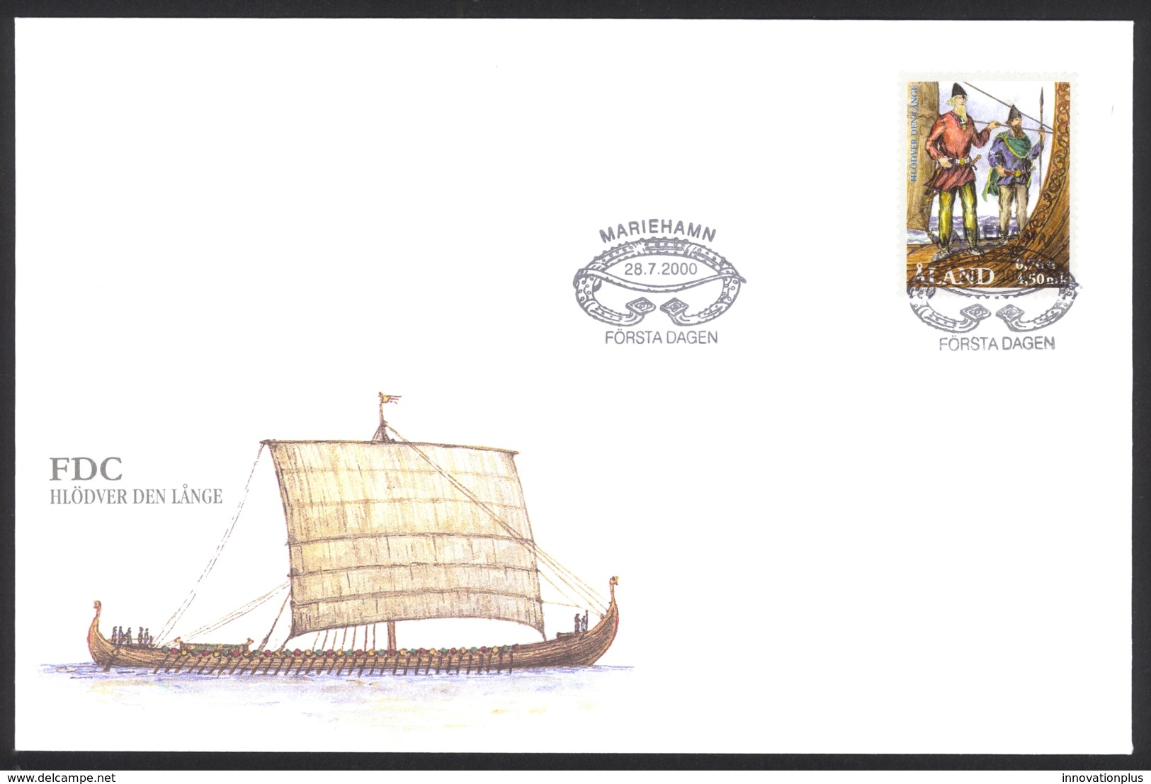 Finland Aland Islands Sc# 169 FDC 2000 Vikings - Aland