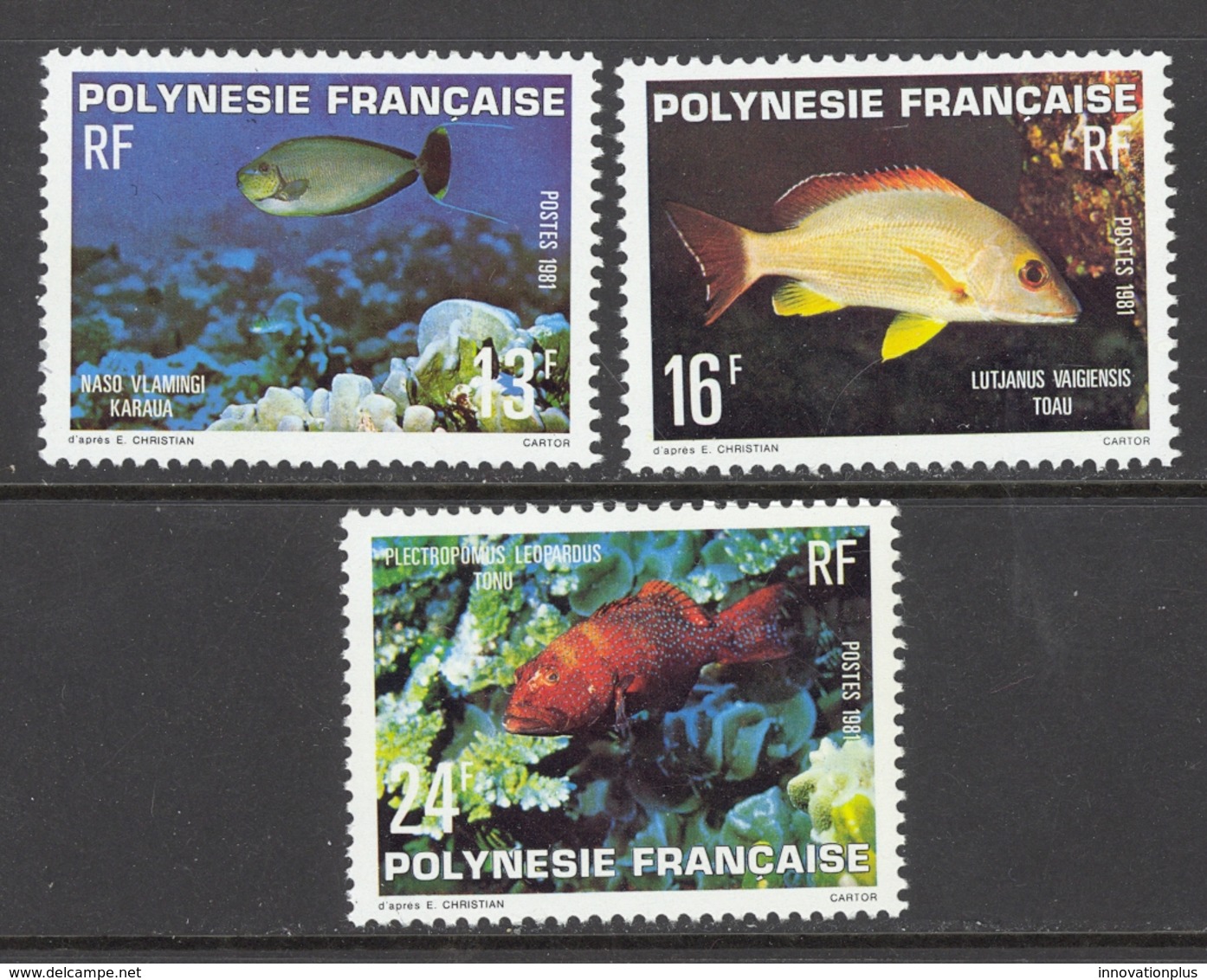 French Polynesia Sc# 341-343 MNH 1981 13fr-24fr Karaua, Toau, Tonu - Neufs