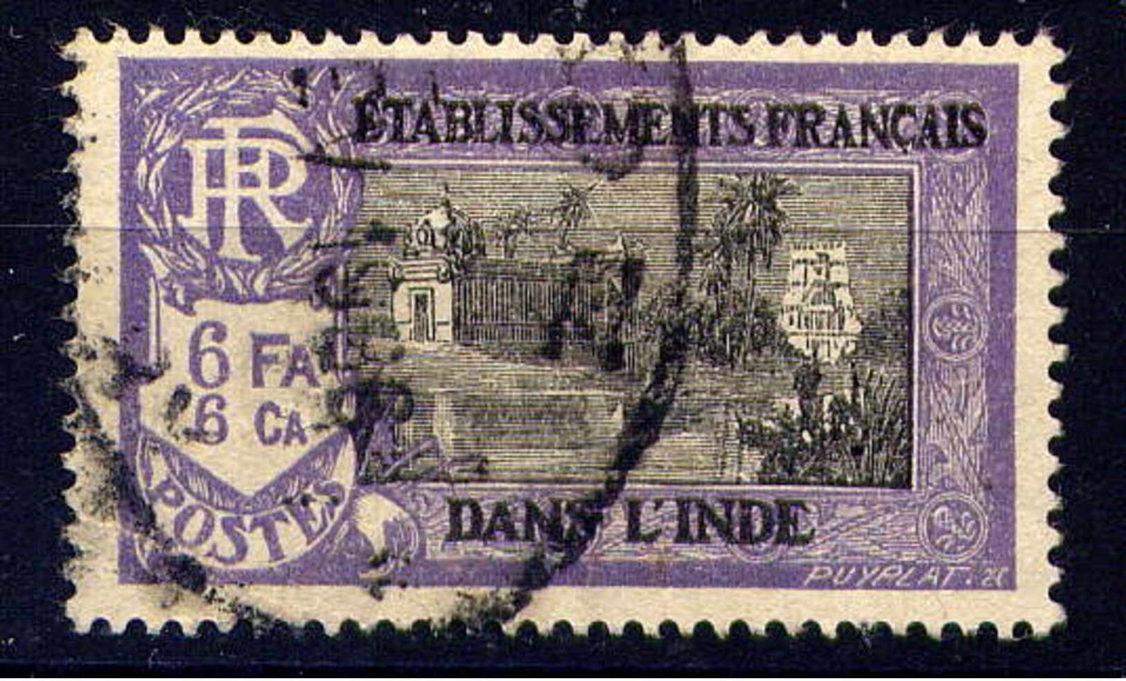 INDE - 100° - TEMPLE PRES DE PONDICHERY - Used Stamps