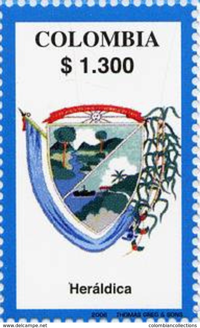 Lote 2397, Colombia, 2006, Depto Valle Del Cauca, Heraldica, Coat Of Arms - Kolumbien