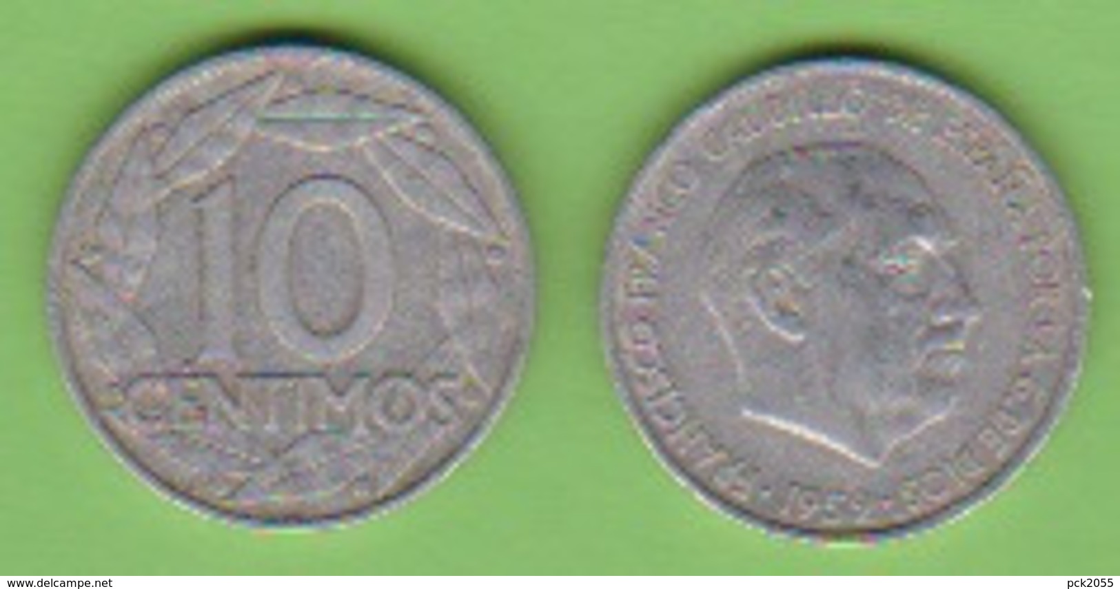 Spanien 10 Centimos Al 1959 Schön Nr.31,KM Nr.790 - 10 Céntimos
