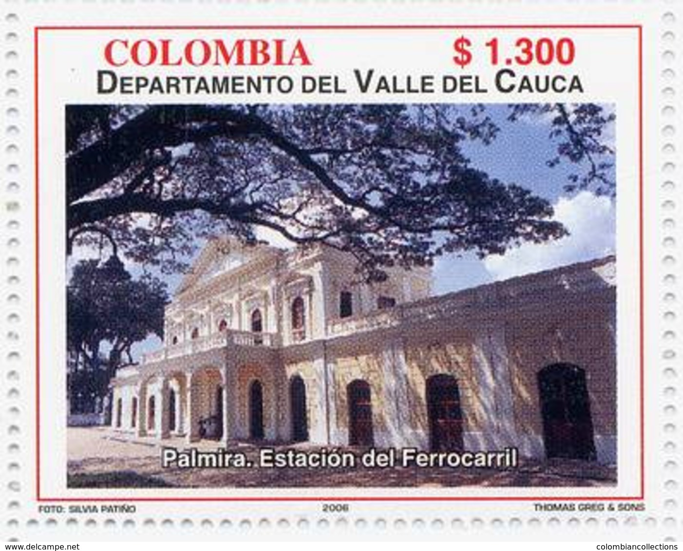 Lote 2402, Colombia, 2006, Depto Valle Del Cauca, Estacion Del Ferrocarril, Railway Station - Colombia