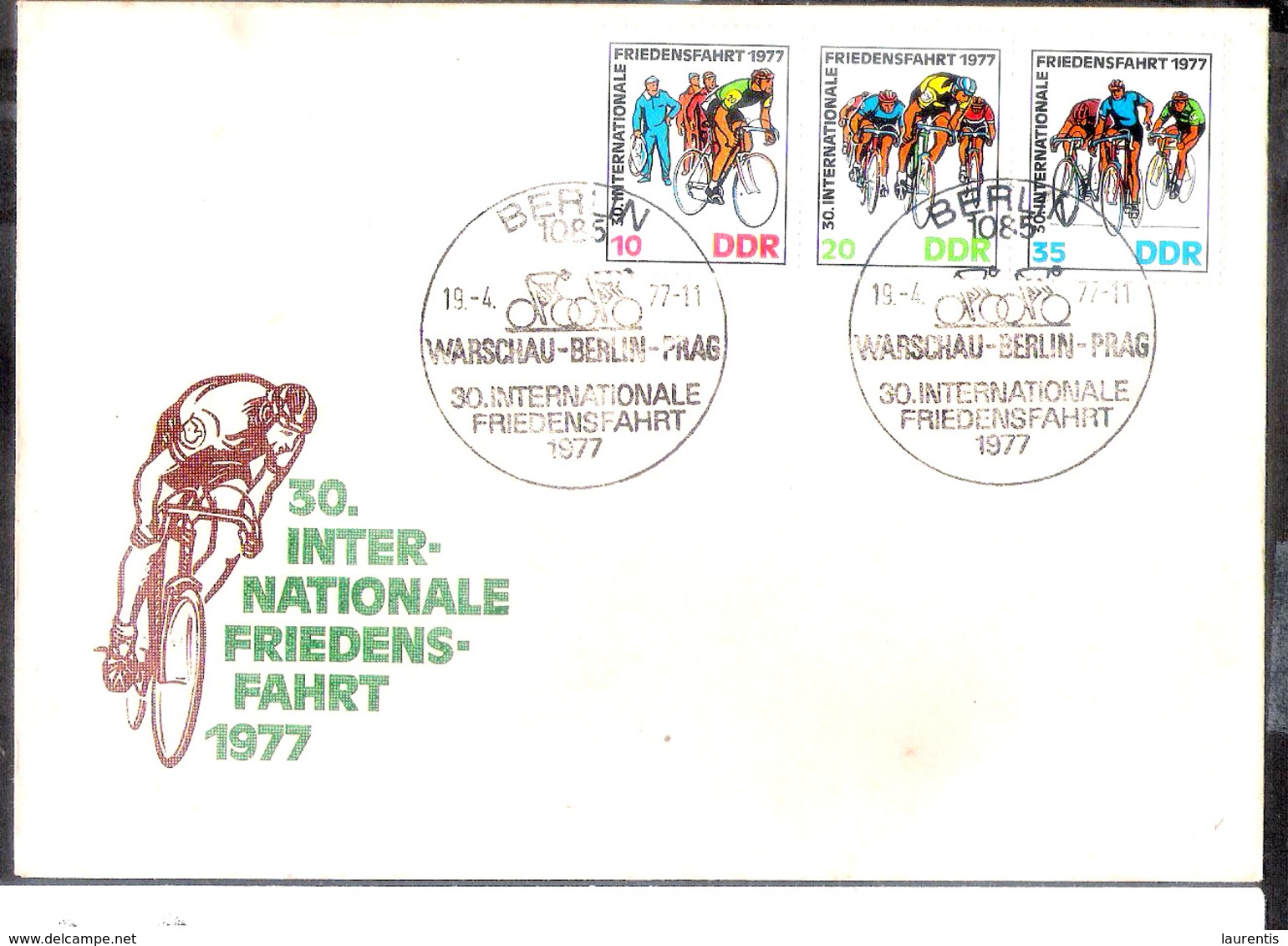 1256  Cycling - RDA 1977 - FDC - Sb15 - 1,75 - Cyclisme