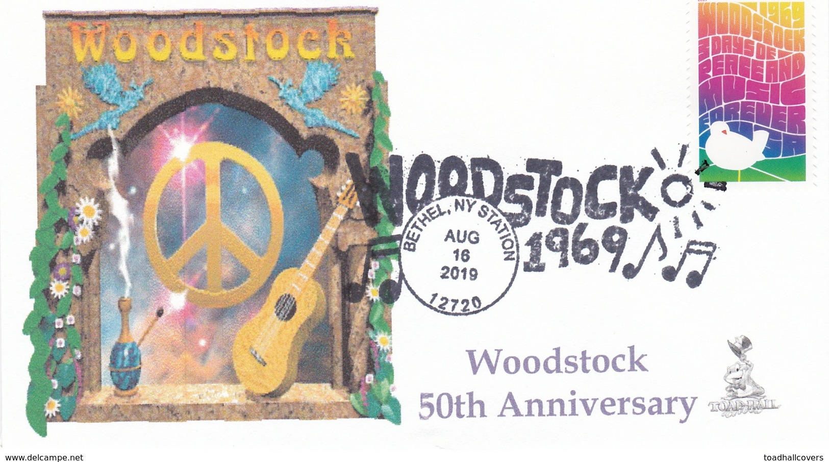 Woodstock 50th Anniversary FDC, Bethel, NY Pictorial Cancellation, From Toad Hall Covers! (#3 Of 4) - 2011-...