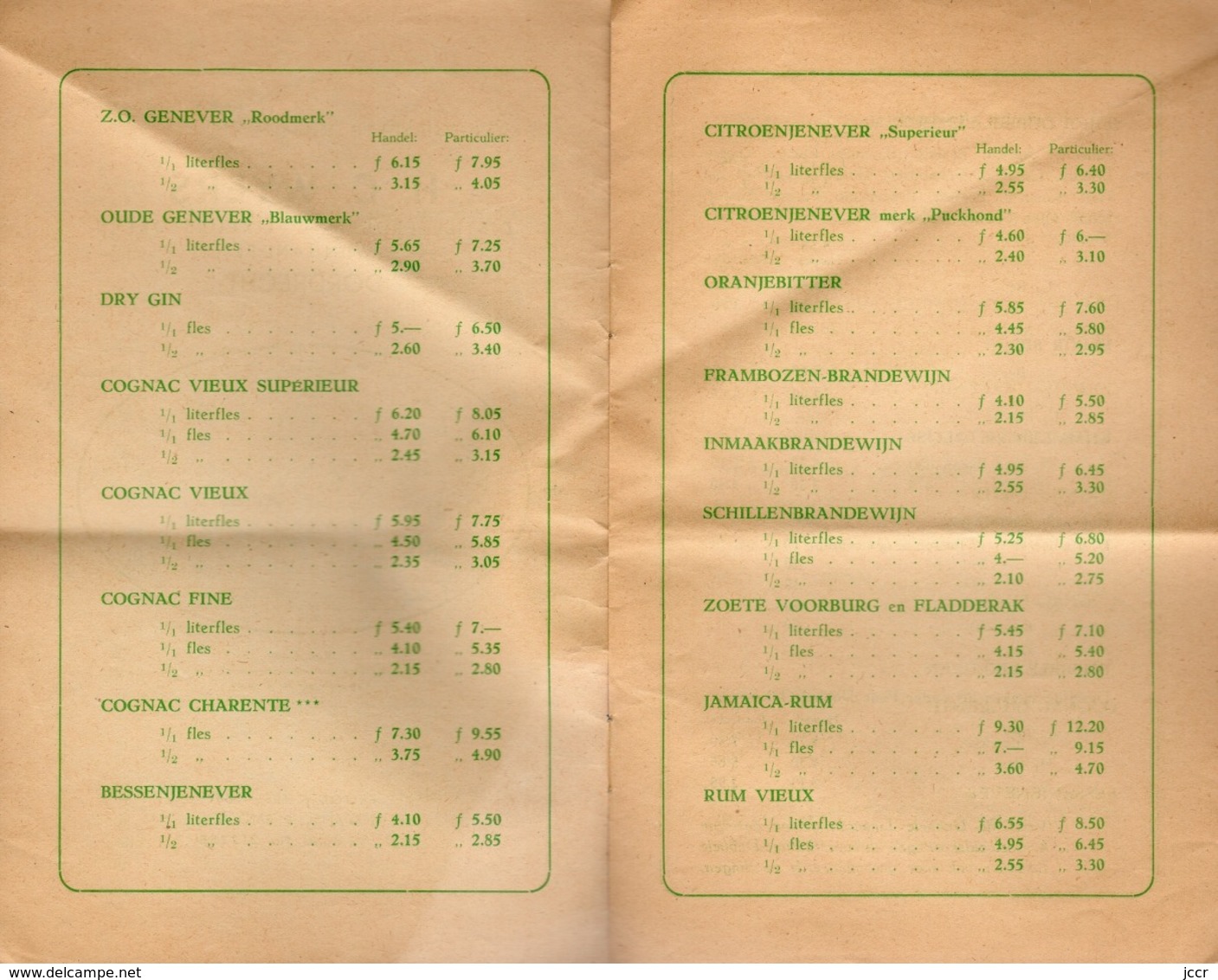 H. C. Wyers Distilleerderij - Likeurstokerij Wijnhandel Dordrecht (Pays-Bas) - Maart 1953 - Cuisine & Vins