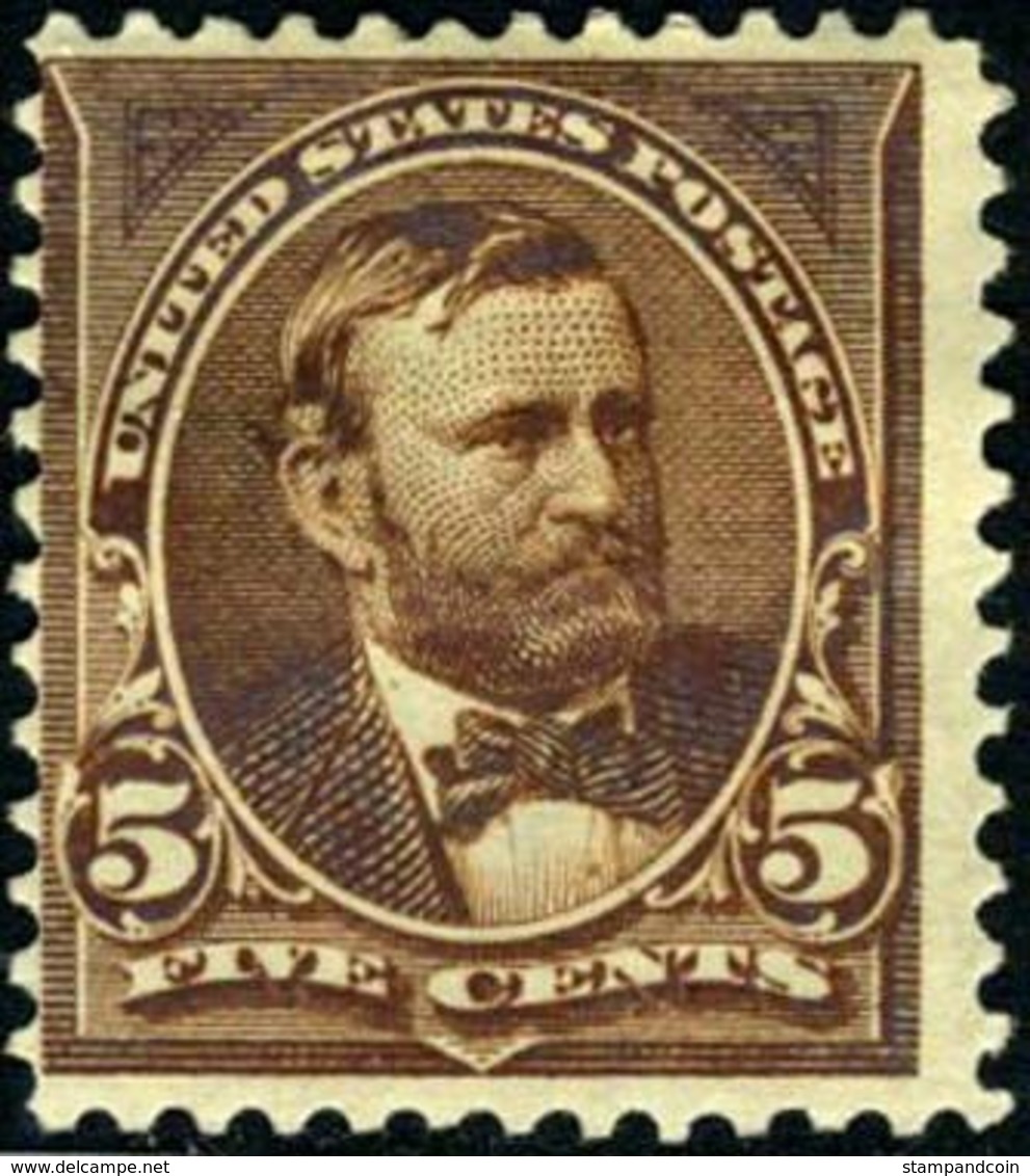 US #270   Mint Hinged 5c Grant From 1895 - Unused Stamps